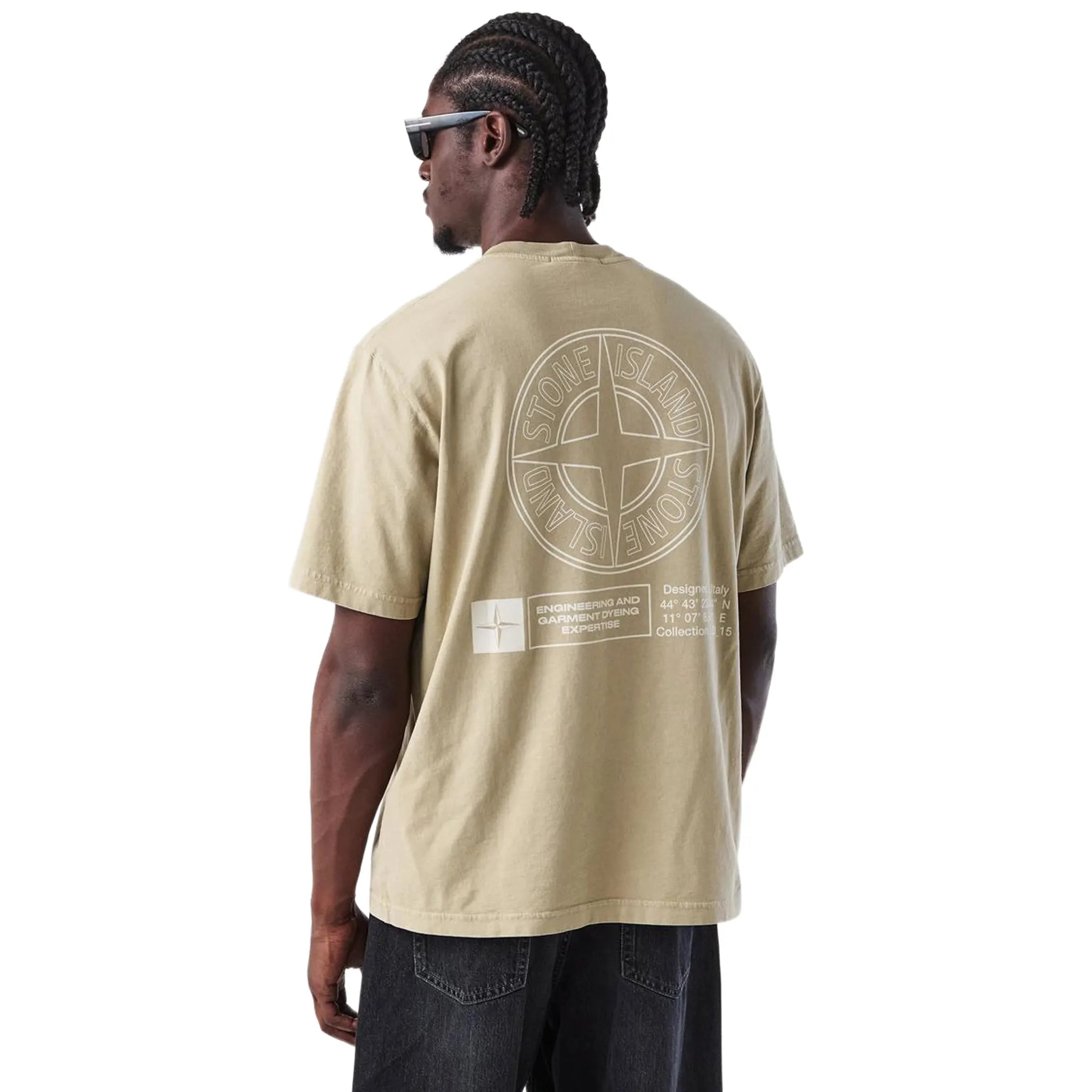 Back View of Stone Island Combed Industrial Print T Shirt K2S152100037S0241V009A